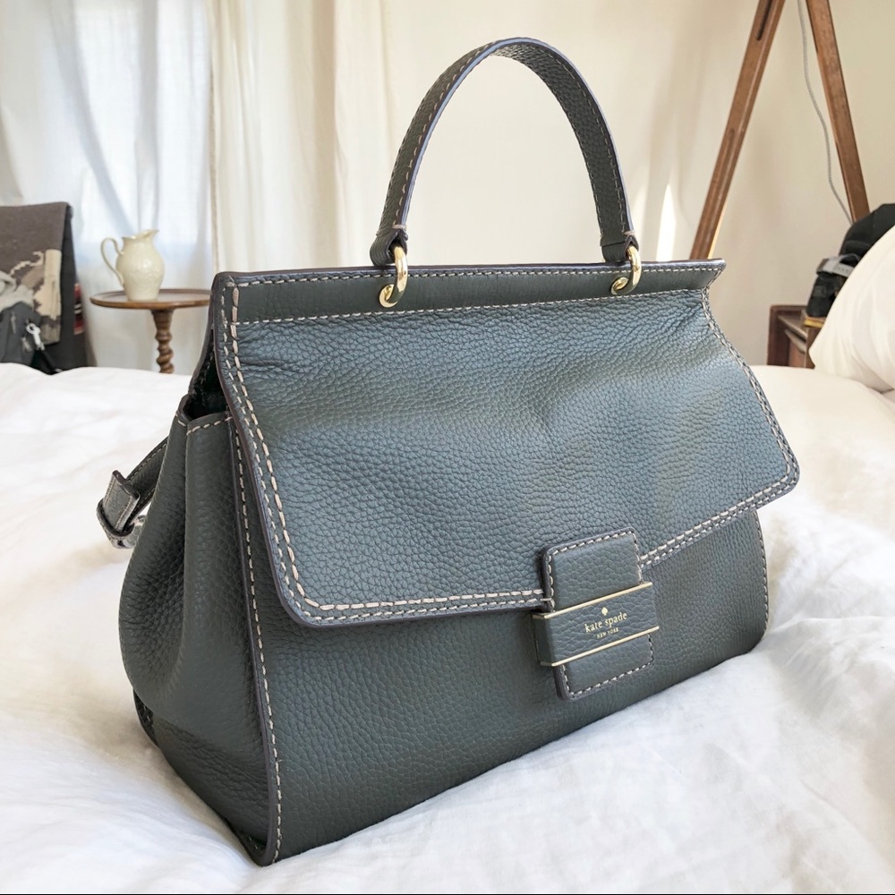 Kate spade green top handle satchel